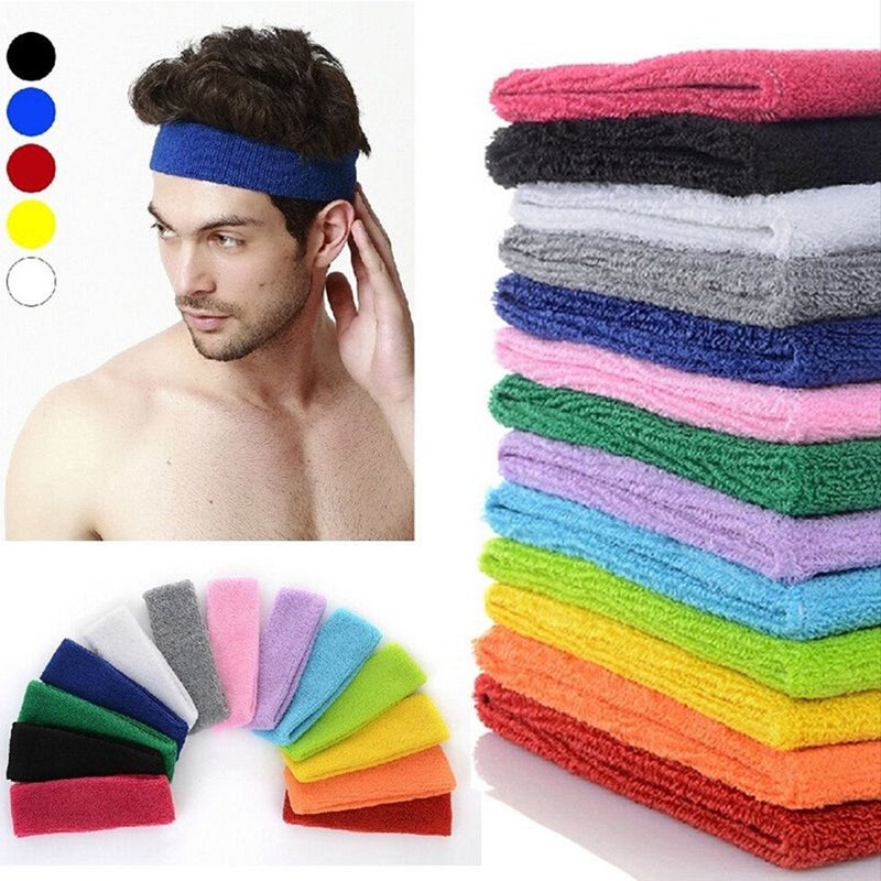 Yeshan 12 Packs Wicking Stretchy Athletic Sweatband/Sport Headbands/Head wrap/Yoga Headband/Head Scarf/Best Looking Hairband for Sports or Fashion,Towel Material - Image 2